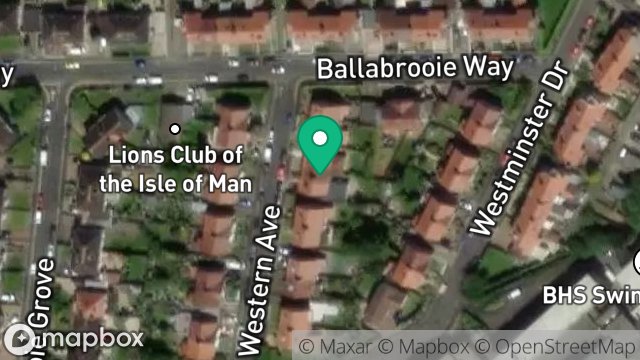 Map showing 7, WESTERN AVENUE, DOUGLAS, ISLE OF MAN, IM1 4EP