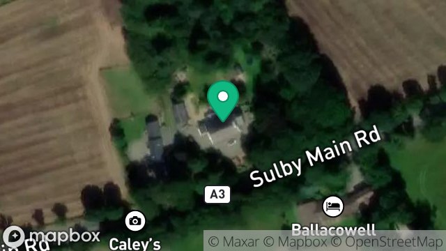 Map showing COOILBANE HOUSE, MAIN ROAD, SULBY, ISLE OF MAN, IM7 2HR