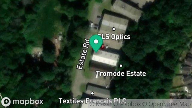 Map showing BODYSTAT, UNIT 12A, TROMODE ESTATE, CARRS LANE, TROMODE, DOUGLAS, ISLE OF MAN, IM4 4QD