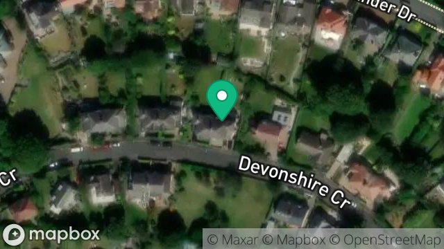 Map showing 14, DEVONSHIRE CRESCENT, DOUGLAS, ISLE OF MAN, IM2 3RD