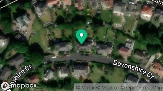 Map showing 20, DEVONSHIRE CRESCENT, DOUGLAS, ISLE OF MAN, IM2 3RD