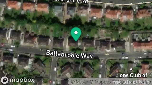 Map showing 48, BALLABROOIE WAY, DOUGLAS, ISLE OF MAN, IM1 4ES
