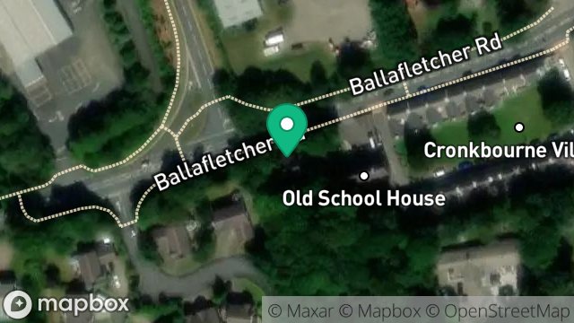 Map showing NORTH LODGE, CRONKBOURNE, DOUGLAS, ISLE OF MAN, IM4 4QH