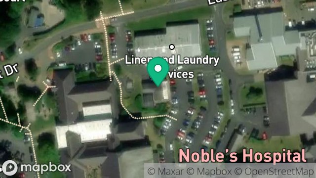Map showing GENERATOR AND OIL STORAGE, NOBLES HOSPITAL, BRADDAN ROAD, STRANG, DOUGLAS, ISLE OF MAN, IM4 4RJ