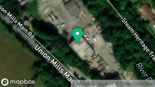 Map showing WOODBOURNE GARAGE - P CHRISTIAN, UNIT 2, PEEL ROAD INDUSTRIAL ESTATE, BRADDAN, DOUGLAS, ISLE OF MAN, IM4 4LF