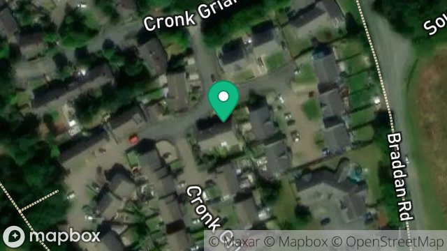 Map showing 65, CRONK GRIANAGH ESTATE, STRANG, DOUGLAS, ISLE OF MAN, IM4 4RN