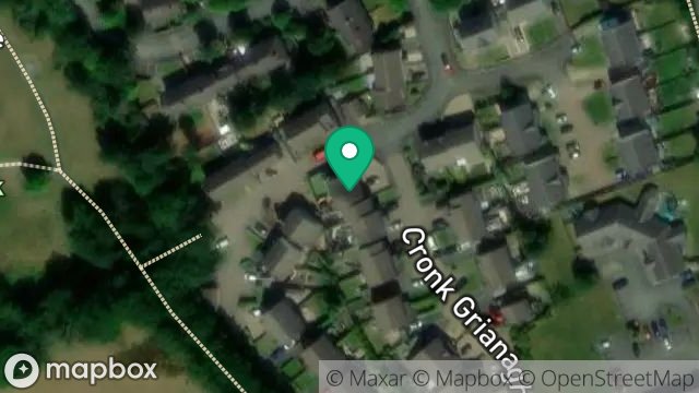 Map showing 64, CRONK GRIANAGH ESTATE, STRANG, DOUGLAS, ISLE OF MAN, IM4 4RN