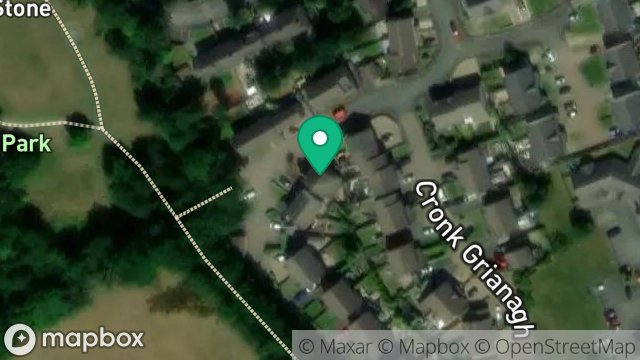 Map showing 43, CRONK GRIANAGH ESTATE, STRANG, DOUGLAS, ISLE OF MAN, IM4 4RN