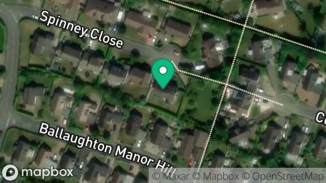 Map showing 10, SPINNEY CLOSE, DOUGLAS, ISLE OF MAN, IM2 1NF