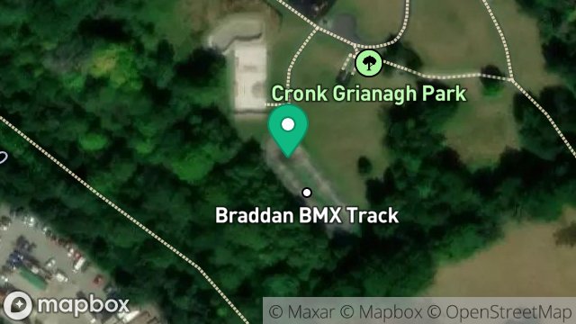 Map showing CRONK GRIANAGH PARK, BRADDAN ROAD, STRANG, DOUGLAS, ISLE OF MAN, IM4 4NU