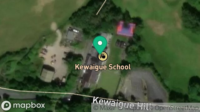 Map showing ISLE OF MAN EDUCATION, KEWAIGUE SCHOOL, KEWAIGUE, DOUGLAS, ISLE OF MAN, IM2 1QH