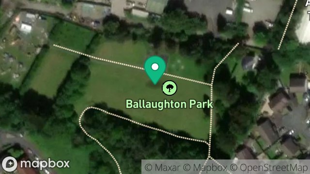 Map showing BALLAUGHTON MANOR PARK, BALLAUGHTON NURSERIES, DOUGLAS, ISLE OF MAN, IM2 1JJ