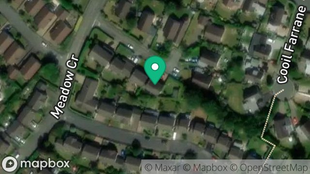 Map showing 8, HEDGEROW CLOSE, DOUGLAS, ISLE OF MAN, IM2 1NH