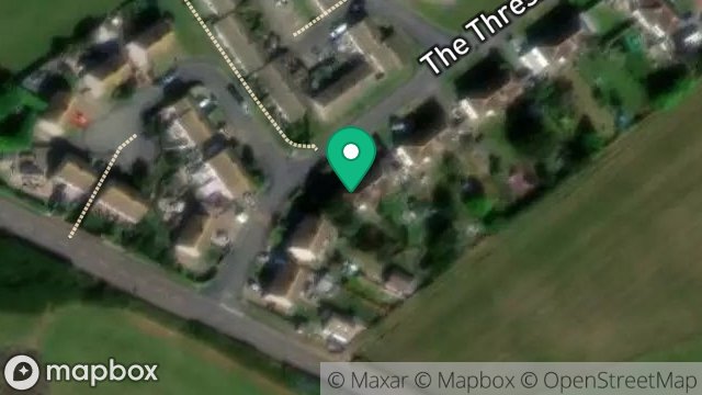 Map showing 1, THE THRESHOLD, JURBY, ISLE OF MAN, IM7 3BG
