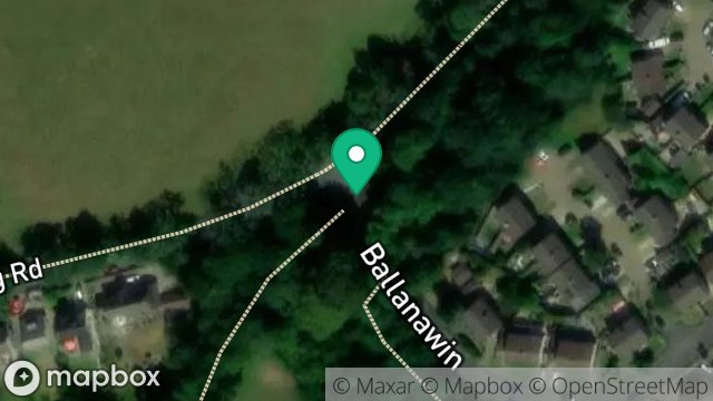 Map showing STREET RECORD, PATH FROM BALLANAWIN TO STRANG ROAD, STRANG, DOUGLAS, ISLE OF MAN, IM4 4NR