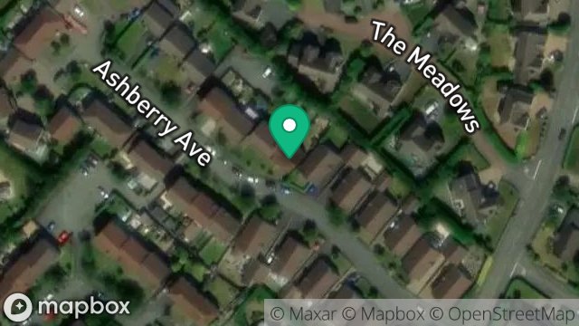 Map showing 14, ASHBERRY AVENUE, DOUGLAS, ISLE OF MAN, IM2 1PX