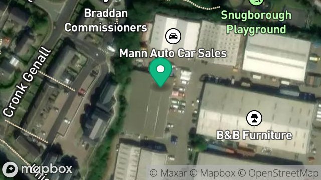 Map showing ODIN BREWERY, UNIT 25, SNUGBOROUGH TRADING ESTATE, UNION MILLS, ISLE OF MAN, IM4 4LH