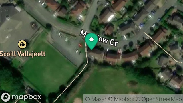 Map showing 35, MEADOW CRESCENT, DOUGLAS, ISLE OF MAN, IM2 1NS