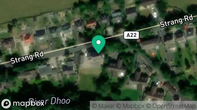 Map showing RIVERSDALE, STRANG ROAD, UNION MILLS, ISLE OF MAN, IM4 4NP
