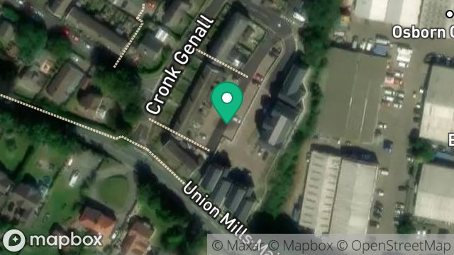 Map showing LAND TO REAR OF, CRONK GENNAL, UNION MILLS, ISLE OF MAN, IM4 4LW