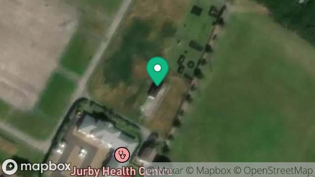 Map showing JURBY AFC CHANGING ROOMS, JURBY INDUSTRIAL ESTATE, JURBY, ISLE OF MAN, IM7 3BD