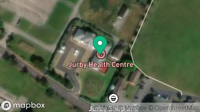 Map showing JURBY AIRPORT HOTEL BUILDING, 28, JURBY INDUSTRIAL ESTATE, JURBY, ISLE OF MAN, IM7 3BB