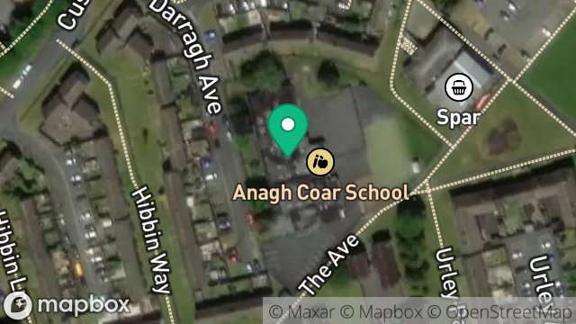 Map showing ISLE OF MAN EDUCATION, ANAGH COAR PRIMARY SCHOOL, DARRAGH PASSAGE, DOUGLAS, ISLE OF MAN, IM2 2BX