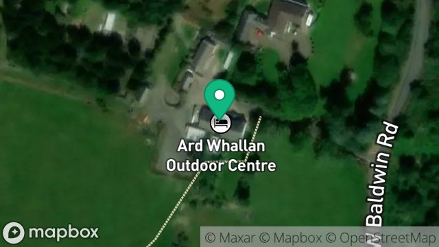 Map showing ARDWHALLIN ADVENTURE CENTRE, LANE FROM WEST BALDWIN ROAD TO ARDWHALLIN ADVENTURE CENTRE, WEST BALDWIN, ISLE OF MAN, IM4 5EU