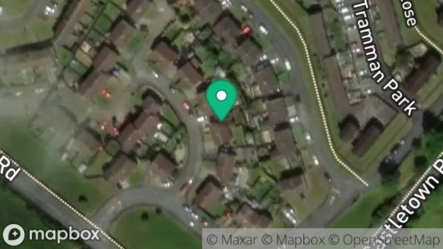 Map showing 12, CLOSE COWLEY, DOUGLAS, ISLE OF MAN, IM2 2HX