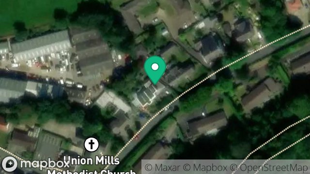 Map showing GROVE HOUSE, STRANG ROAD, UNION MILLS, ISLE OF MAN, IM4 4NL