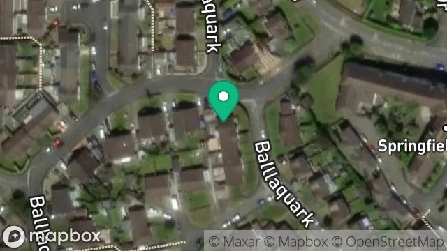 Map showing 40, BALLAQUARK, DOUGLAS, ISLE OF MAN, IM2 2ET