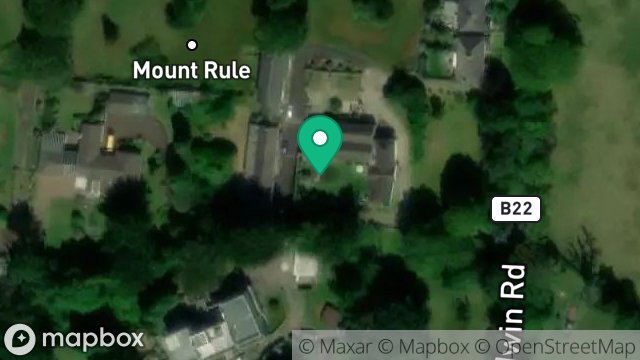 Map showing MOUNT RULE COTTAGE, WEST BALDWIN ROAD, MOUNT RULE, DOUGLAS, ISLE OF MAN, IM4 4HS