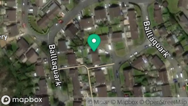 Map showing 32, BALLAQUARK, DOUGLAS, ISLE OF MAN, IM2 2EZ