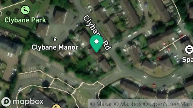Map showing 6, CLYBANE RISE, DOUGLAS, ISLE OF MAN, IM2 2LR