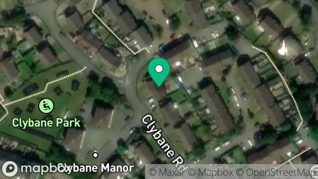 Map showing 13, CLYBANE RISE, DOUGLAS, ISLE OF MAN, IM2 2NB