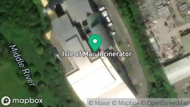 Map showing SITA WASTE (IOM) LTD, ENERGY FROM WASTE PLANT, RICHMOND HILL, DOUGLAS, ISLE OF MAN, IM4 1JH