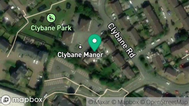 Map showing 2, CLYBANE CLOSE, DOUGLAS, ISLE OF MAN, IM2 2LS