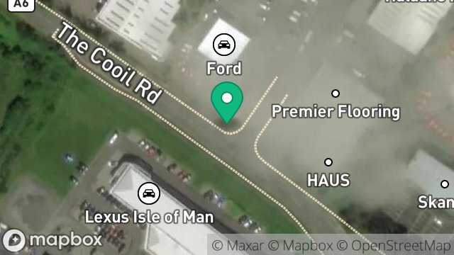 Map showing LAND BETWEEN THE SMITHY AND NEW ACCESS ROAD, ISLE OF MAN BUSINESS PARK, DOUGLAS, ISLE OF MAN, IM2 4WD