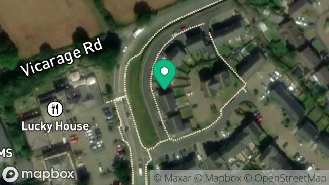 Map showing LAND ADJACENT TO VICARAGE ROAD AND OPPOSITE HORSE AND PLOUGH PUB, ISLE OF MAN BUSINESS PARK, DOUGLAS, ISLE OF MAN, IM2 2QX