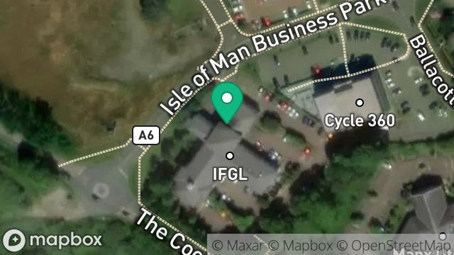Map showing INTERNATIONAL HOUSE, ISLE OF MAN BUSINESS PARK, DOUGLAS, ISLE OF MAN, IM2 2QZ