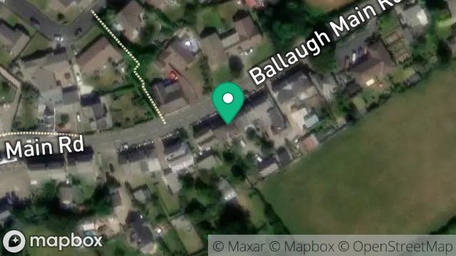 Map showing MYRTLE VILLA, MAIN ROAD, BALLAUGH, ISLE OF MAN, IM7 5EF