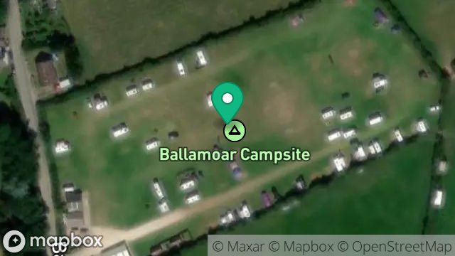 Map showing CAMPSITE, GLEN ROAD, BALLAUGH, ISLE OF MAN, IM7 5JG