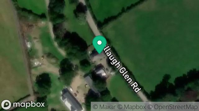 Map showing THE GLAICKE, GLEN ROAD, BALLAUGH, ISLE OF MAN, IM7 5JG