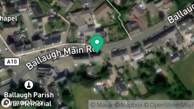 Map showing THE COTTAGE POST OFFICE & PREMISES, MAIN ROAD, BALLAUGH, ISLE OF MAN, IM7 5EG