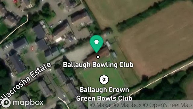 Map showing BALLAUGH BOWLING CLUB, BALLACROSHA, BALLAUGH, ISLE OF MAN, IM7 5AF