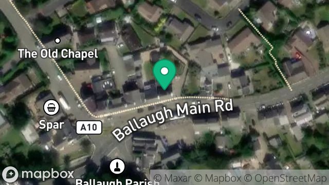 Map showing THIE HENE, MAIN ROAD, BALLAUGH, ISLE OF MAN, IM7 5EQ