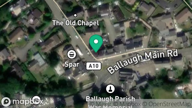 Map showing BROOKFIELD, MAIN ROAD, BALLAUGH, ISLE OF MAN, IM7 5EQ