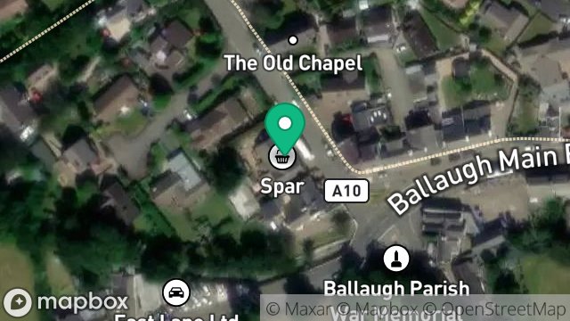 Map showing ONE STOP COMMUNITY STORES LTD, STATION ROAD, BALLAUGH, ISLE OF MAN, IM7 5EJ