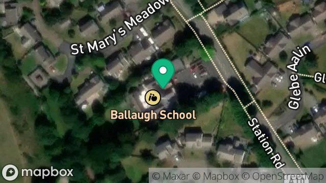Map showing ISLE OF MAN EDUCATION, BALLAUGH SCHOOL, STATION ROAD, BALLAUGH, ISLE OF MAN, IM7 5AH