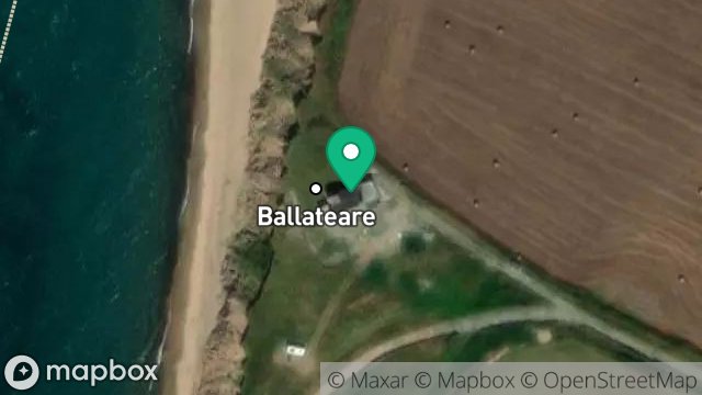 Map showing BALLATEARE FARM HOUSE, LANE FROM COAST ROAD TO BALLATEARE FARM HOUSE, JURBY WEST, ISLE OF MAN, IM7 3AS
